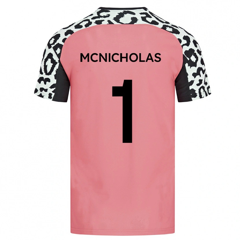 Danxen Hombre Camiseta Luke Mcnicholas #1 Rosa Negro 2ª Equipación 2025/26 La Camisa México