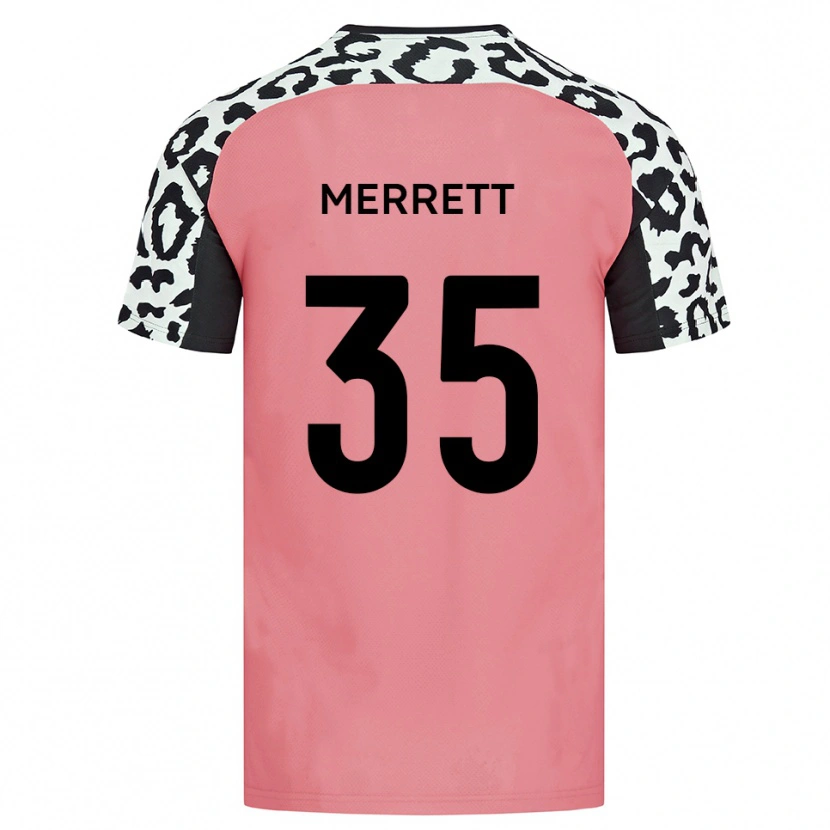 Danxen Hombre Camiseta William Merrett #35 Rosa Negro 2ª Equipación 2025/26 La Camisa México
