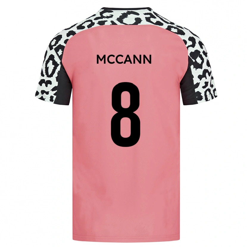 Danxen Hombre Camiseta Charlie Mccann #8 Rosa Negro 2ª Equipación 2025/26 La Camisa México