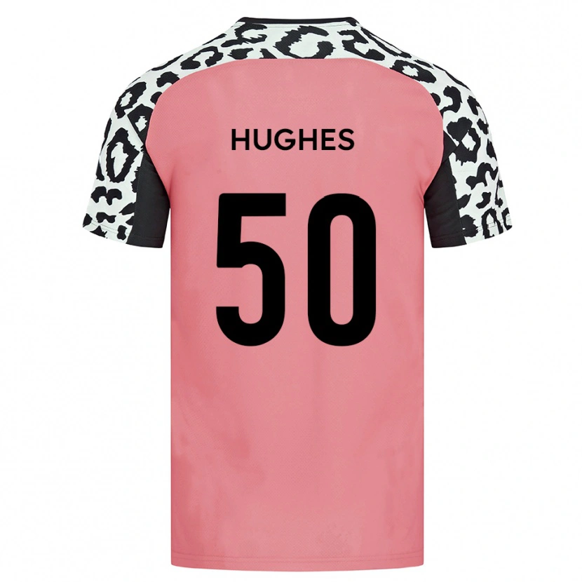 Danxen Hombre Camiseta Isaac Hughes #50 Rosa Negro 2ª Equipación 2025/26 La Camisa México