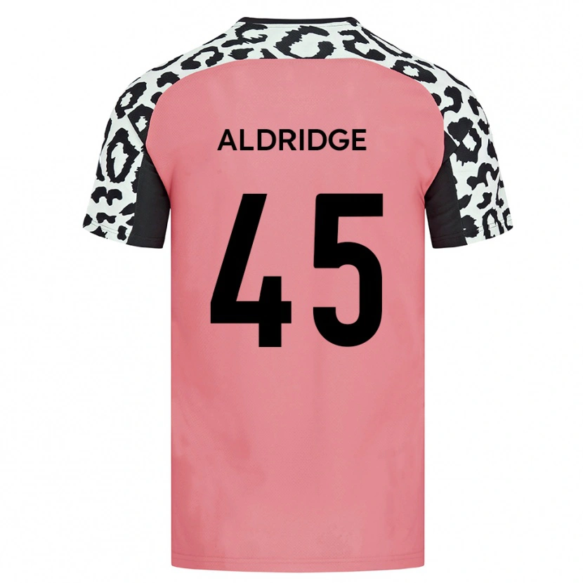 Danxen Hombre Camiseta Jesse Aldridge #45 Rosa Negro 2ª Equipación 2025/26 La Camisa México