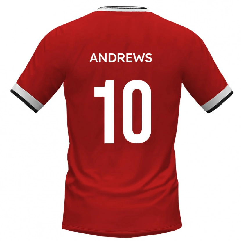 Danxen Hombre Camiseta Corie Andrews #10 Blanco Negro 2ª Equipación 2025/26 La Camisa México