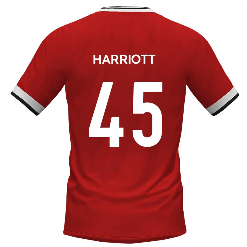 Danxen Hombre Camiseta Callum Harriott #45 Blanco Negro 2ª Equipación 2025/26 La Camisa México