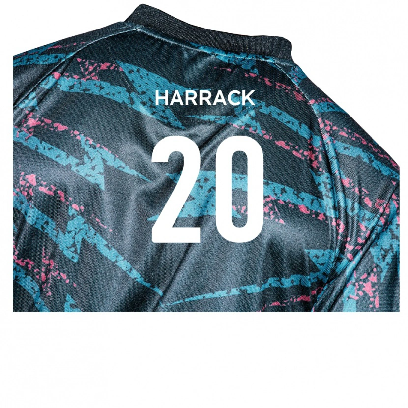 Danxen Hombre Camiseta Kayden Harrack #20 Negro Azul Marino 2ª Equipación 2025/26 La Camisa México