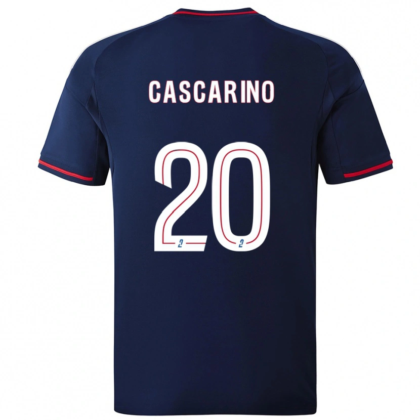 Danxen Hombre Camiseta Delphine Cascarino #20 Azul Marino Rojo 2ª Equipación 2025/26 La Camisa México