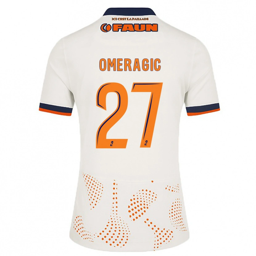 Danxen Hombre Camiseta Becir Omeragic #27 Blanco Naranja 2ª Equipación 2025/26 La Camisa México