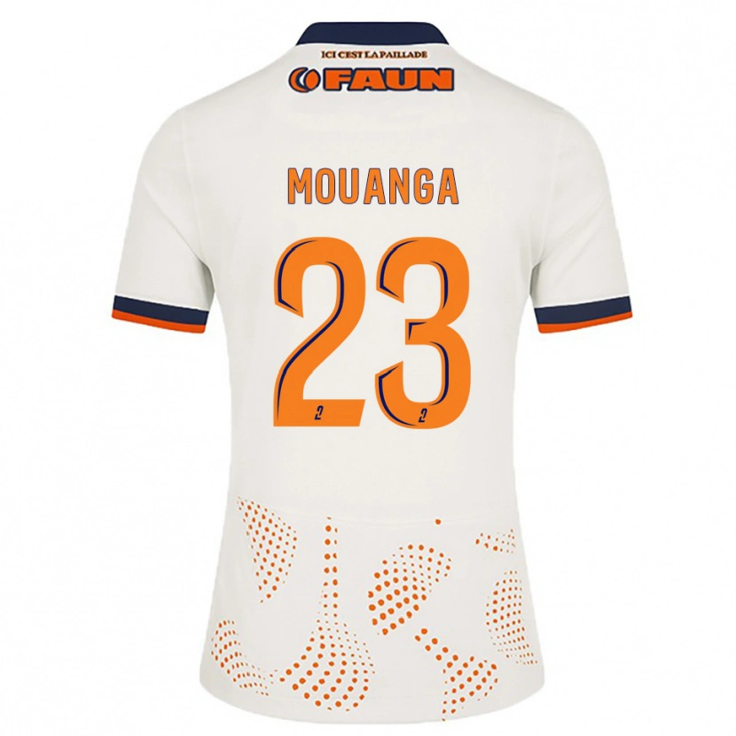 Danxen Hombre Camiseta Yaël Mouanga #23 Blanco Naranja 2ª Equipación 2025/26 La Camisa México