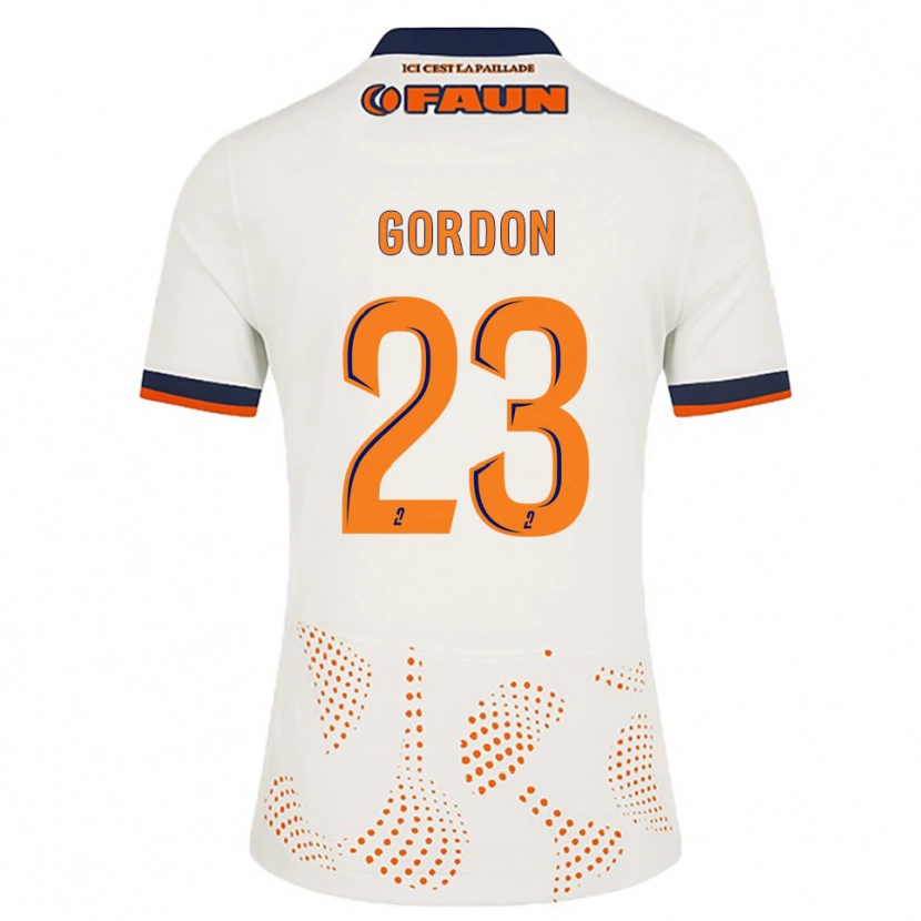 Danxen Hombre Camiseta Sh'nia Gordon #23 Blanco Naranja 2ª Equipación 2025/26 La Camisa México