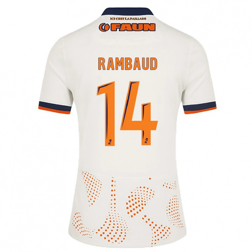 Danxen Hombre Camiseta Elisa Rambaud #14 Blanco Naranja 2ª Equipación 2025/26 La Camisa México