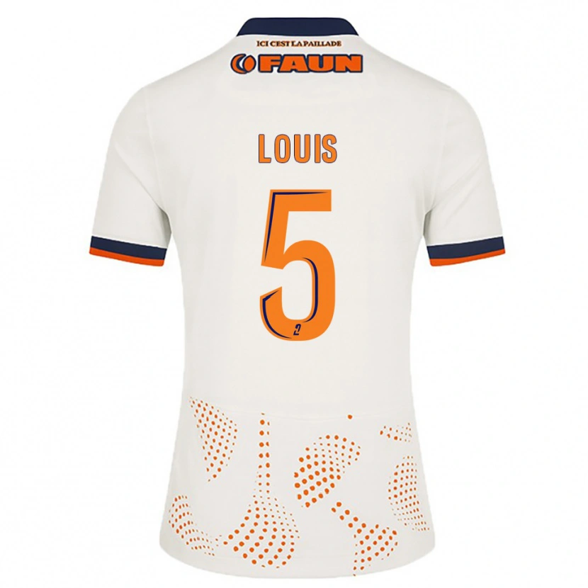 Danxen Hombre Camiseta Kethna Louis #5 Blanco Naranja 2ª Equipación 2025/26 La Camisa México