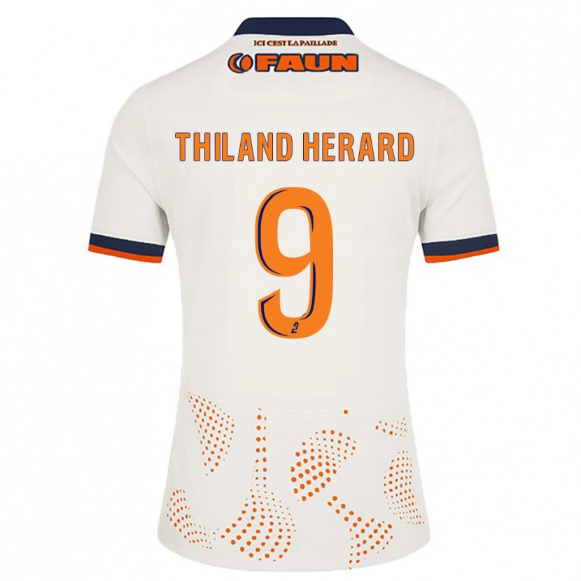 Danxen Hombre Camiseta Robin Thiland-Herard #9 Blanco Naranja 2ª Equipación 2025/26 La Camisa México