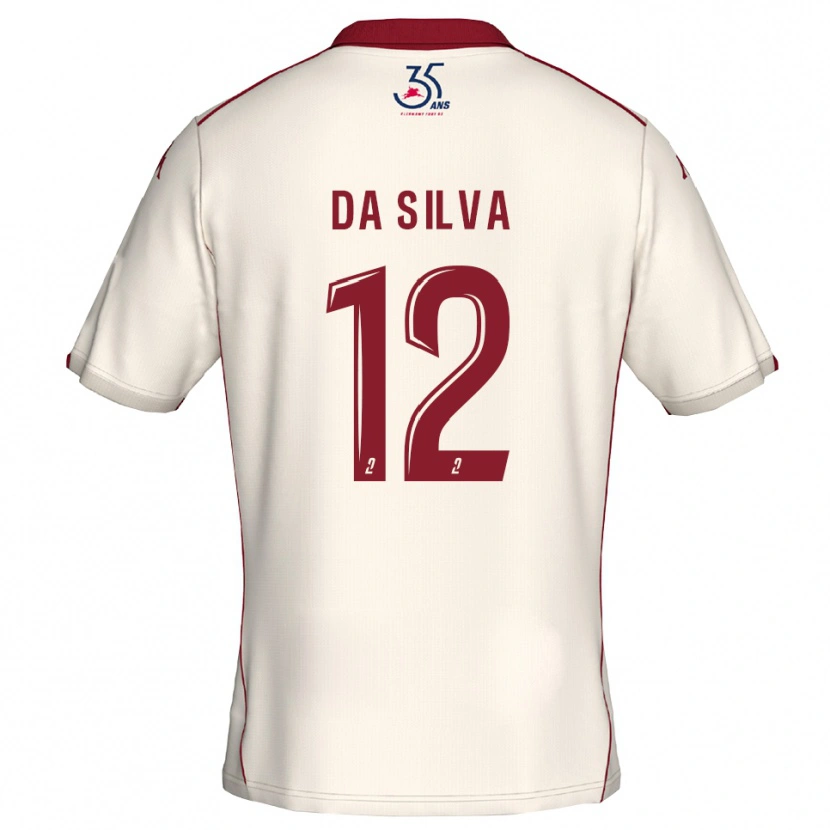 Danxen Hombre Camiseta Damien Da Silva #12 Blanco Borgoña 2ª Equipación 2025/26 La Camisa México