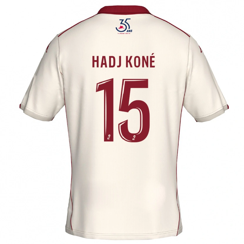 Danxen Hombre Camiseta El Hadj Koné #15 Blanco Borgoña 2ª Equipación 2025/26 La Camisa México