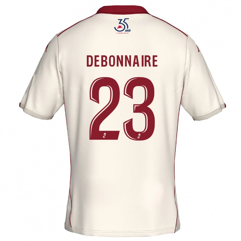 Danxen Hombre Camiseta Jalane Debonnaire #23 Blanco Borgoña 2ª Equipación 2025/26 La Camisa México