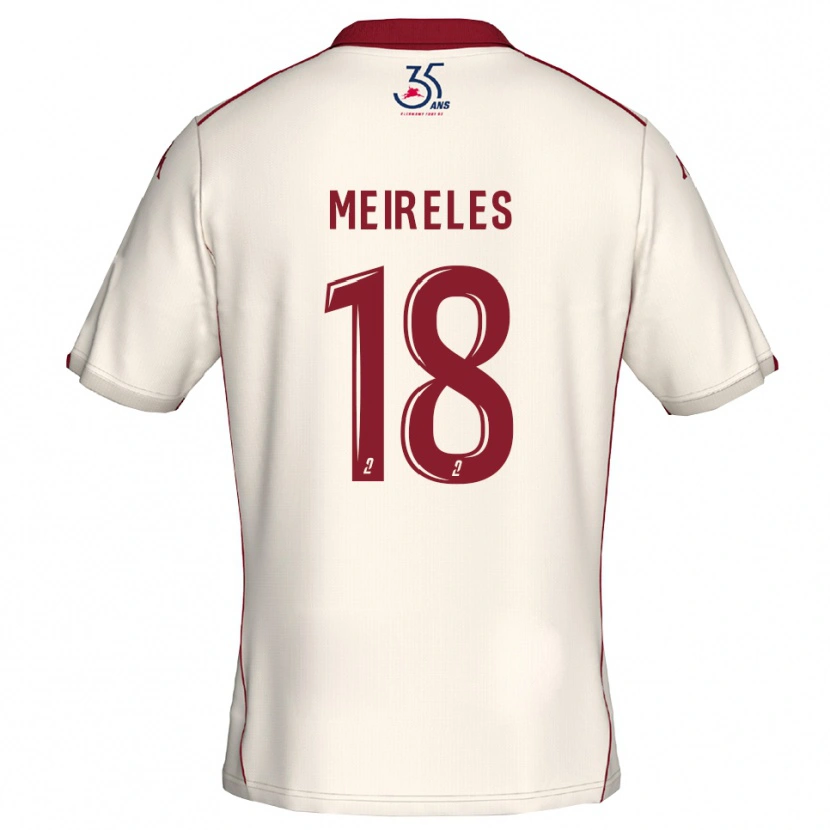 Danxen Hombre Camiseta Andreia Meireles #18 Blanco Borgoña 2ª Equipación 2025/26 La Camisa México