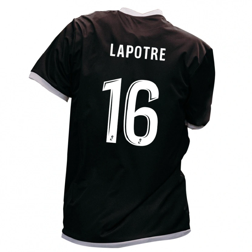 Danxen Hombre Camiseta Gabriel Lapôtre #16 Negro Oro 2ª Equipación 2025/26 La Camisa México