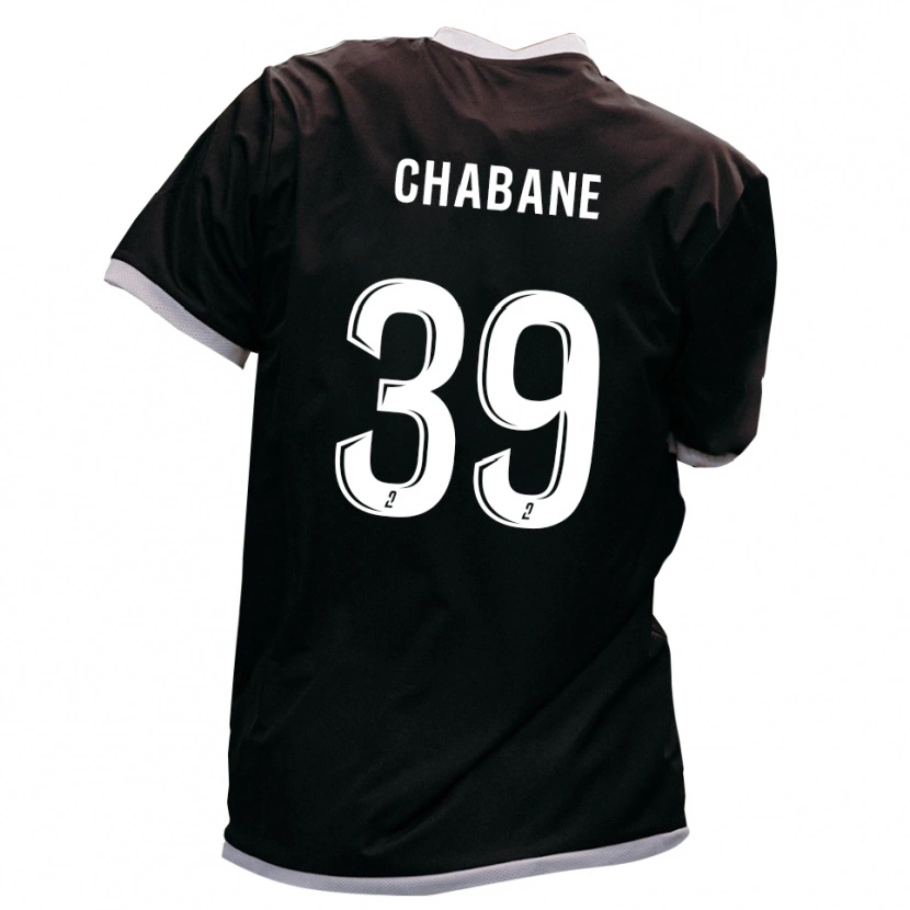 Danxen Hombre Camiseta Amine Chabane #39 Negro Oro 2ª Equipación 2025/26 La Camisa México