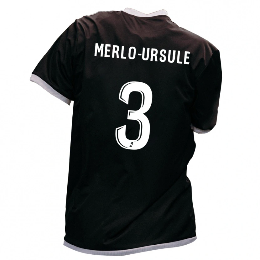 Danxen Hombre Camiseta Francois-Xavier Merlo-Ursule #3 Negro Oro 2ª Equipación 2025/26 La Camisa México