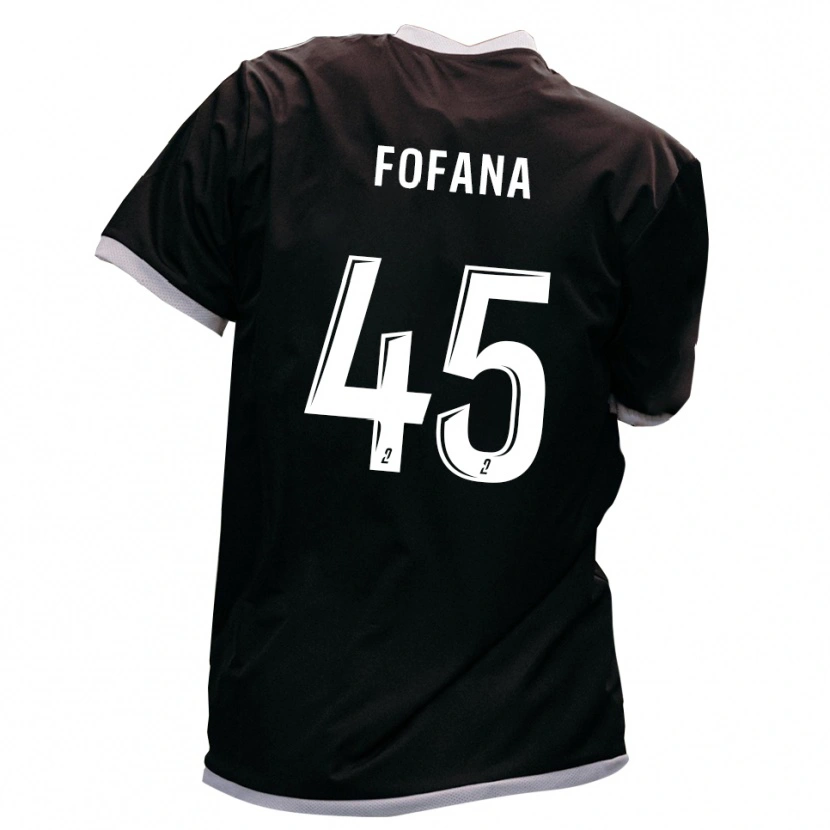 Danxen Hombre Camiseta Ibrahim Fofana #45 Negro Oro 2ª Equipación 2025/26 La Camisa México