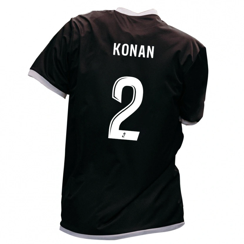 Danxen Hombre Camiseta Mathéo Konan #2 Negro Oro 2ª Equipación 2025/26 La Camisa México