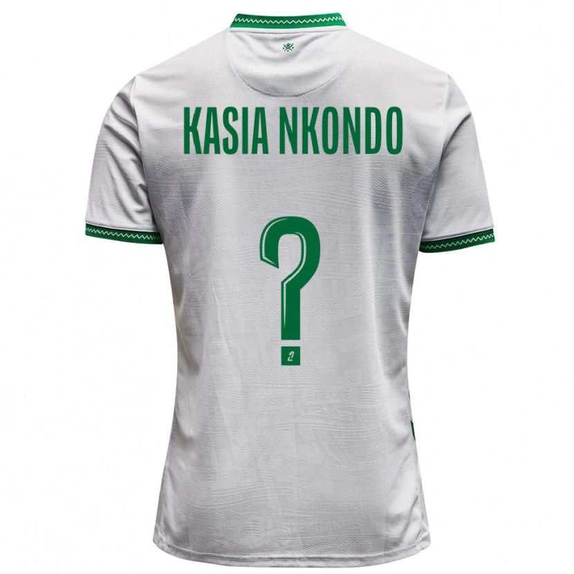 Danxen Hombre Camiseta Nathan Kasia Nkondo #0 Blanco Verde 2ª Equipación 2025/26 La Camisa México