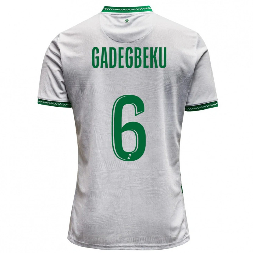 Danxen Hombre Camiseta Luan Gadegbeku #6 Blanco Verde 2ª Equipación 2025/26 La Camisa México
