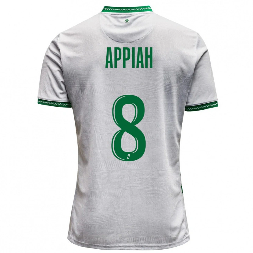 Danxen Hombre Camiseta Dennis Appiah #8 Blanco Verde 2ª Equipación 2025/26 La Camisa México
