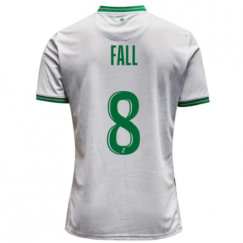 Danxen Hombre Camiseta Cheikh Fall #8 Blanco Verde 2ª Equipación 2025/26 La Camisa México