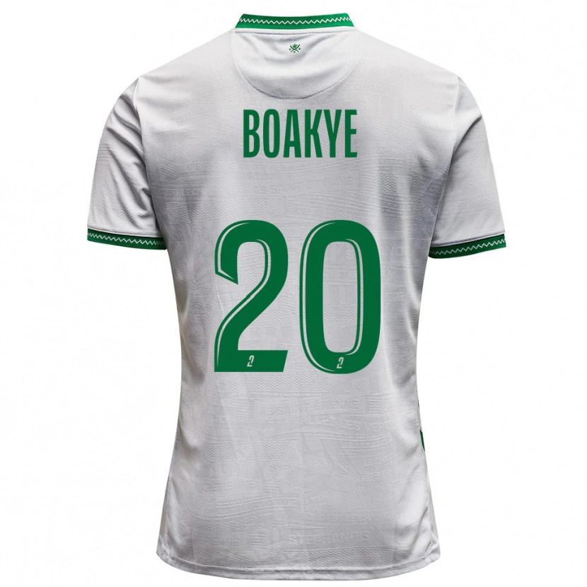 Danxen Hombre Camiseta Augustine Boakye #20 Blanco Verde 2ª Equipación 2025/26 La Camisa México