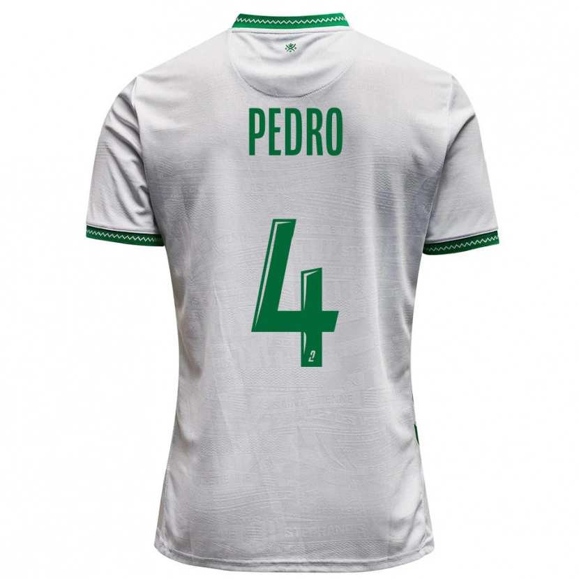 Danxen Hombre Camiseta Kévin Pedro #4 Blanco Verde 2ª Equipación 2025/26 La Camisa México