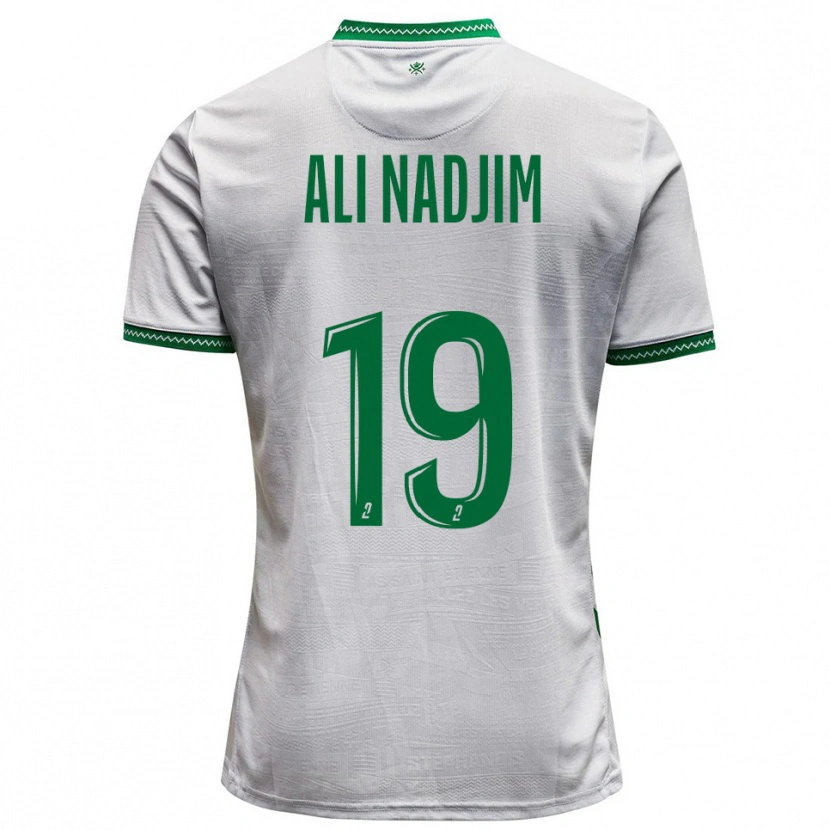 Danxen Hombre Camiseta Nadjma Ali Nadjim #19 Blanco Verde 2ª Equipación 2025/26 La Camisa México