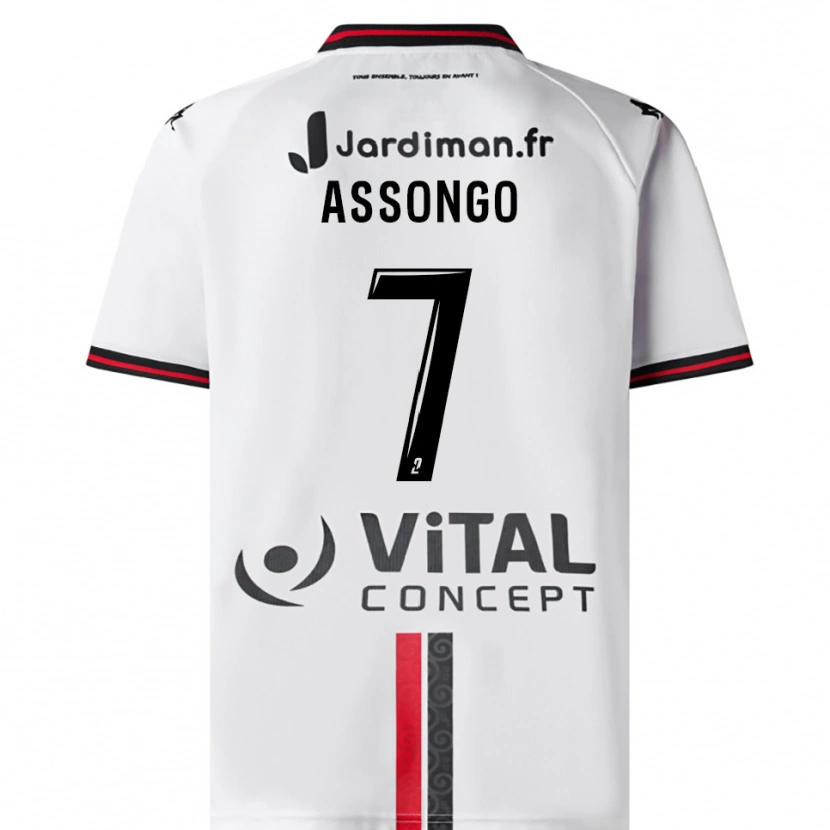 Danxen Hombre Camiseta Ilan Assongo #7 Blanco Rojo 2ª Equipación 2025/26 La Camisa México