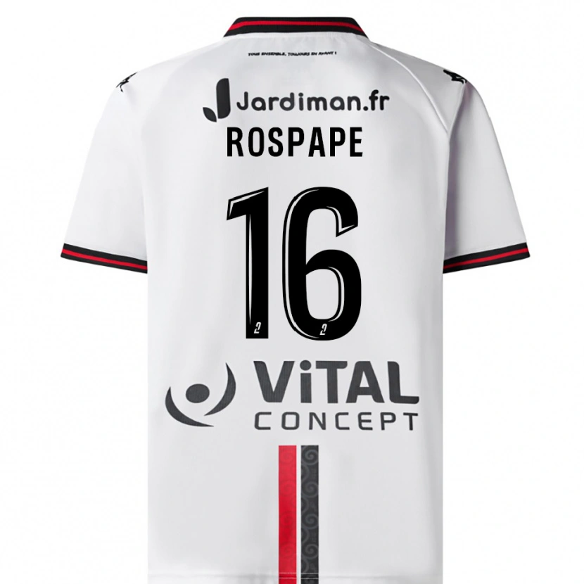 Danxen Hombre Camiseta Milo Rospape #16 Blanco Rojo 2ª Equipación 2025/26 La Camisa México