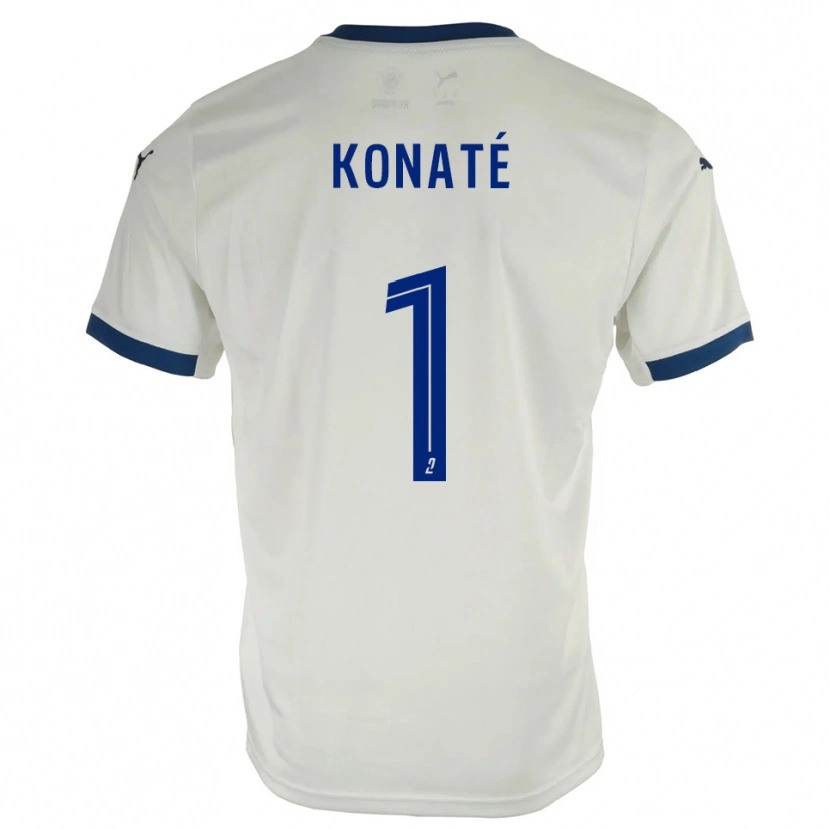 Danxen Hombre Camiseta Hillel Konaté #1 Blanco Azul 2ª Equipación 2025/26 La Camisa México
