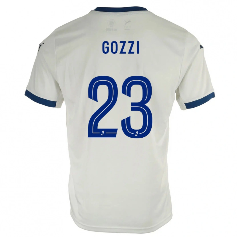Danxen Hombre Camiseta Paolo Gozzi #23 Blanco Azul 2ª Equipación 2025/26 La Camisa México