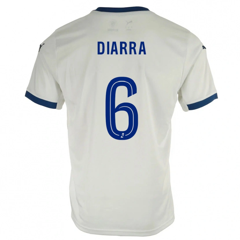 Danxen Hombre Camiseta Salimou Diarra #6 Blanco Azul 2ª Equipación 2025/26 La Camisa México