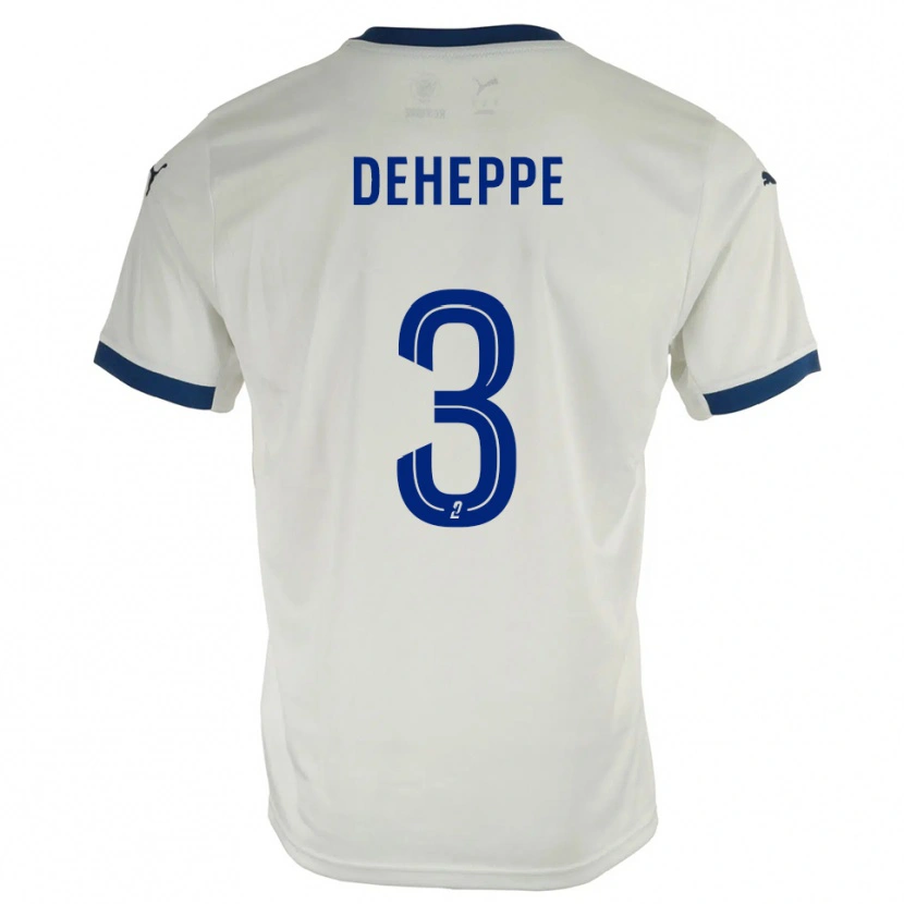 Danxen Hombre Camiseta Nathan Deheppe #3 Blanco Azul 2ª Equipación 2025/26 La Camisa México