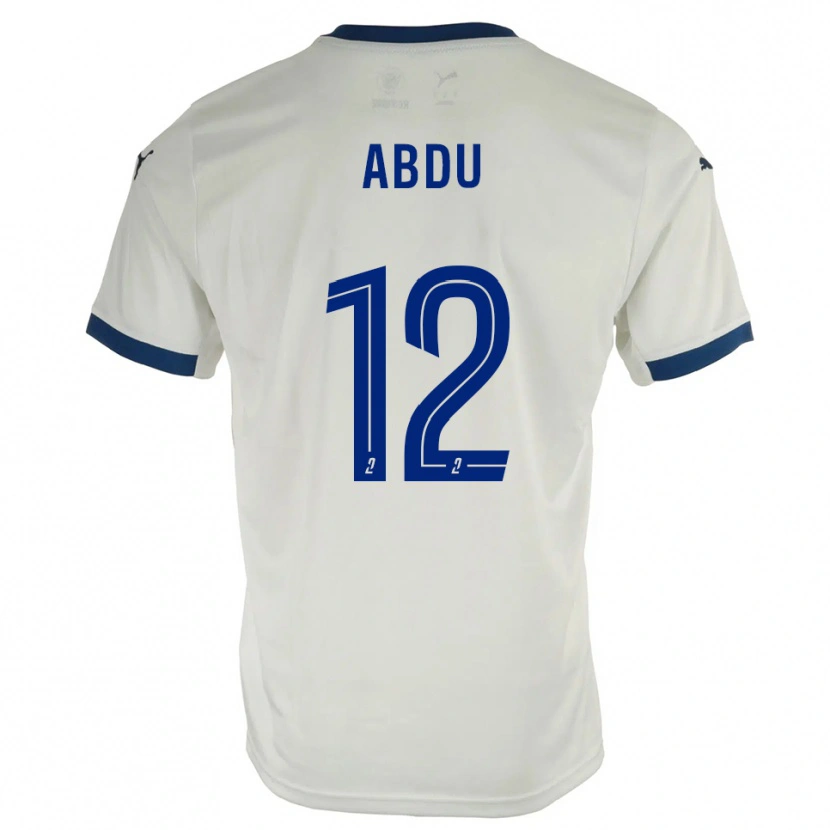 Danxen Hombre Camiseta Abdu Conté #12 Blanco Azul 2ª Equipación 2025/26 La Camisa México