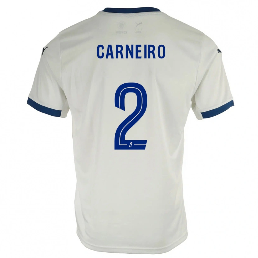 Danxen Hombre Camiseta Enisio Carneiro #2 Blanco Azul 2ª Equipación 2025/26 La Camisa México