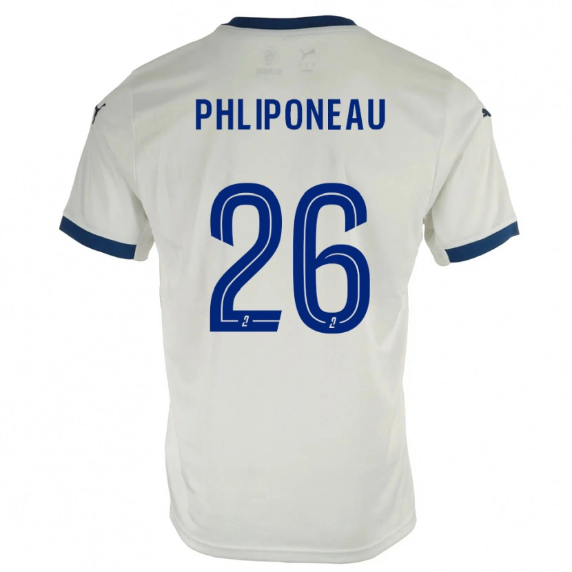 Danxen Hombre Camiseta Alexandre Phliponeau #26 Blanco Azul 2ª Equipación 2025/26 La Camisa México