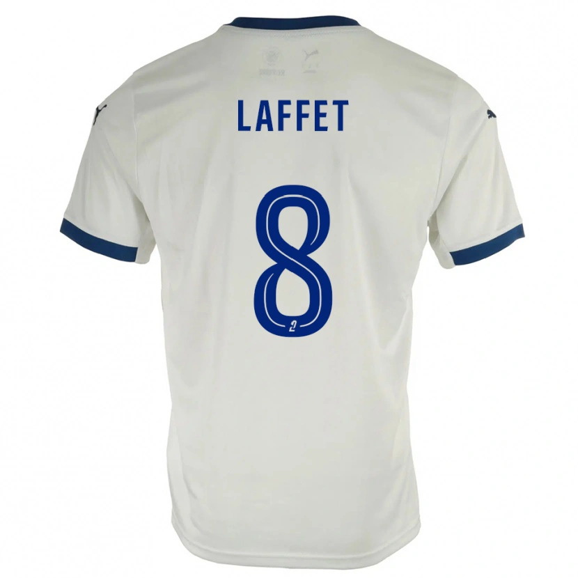 Danxen Hombre Camiseta Yves Laffet #8 Blanco Azul 2ª Equipación 2025/26 La Camisa México