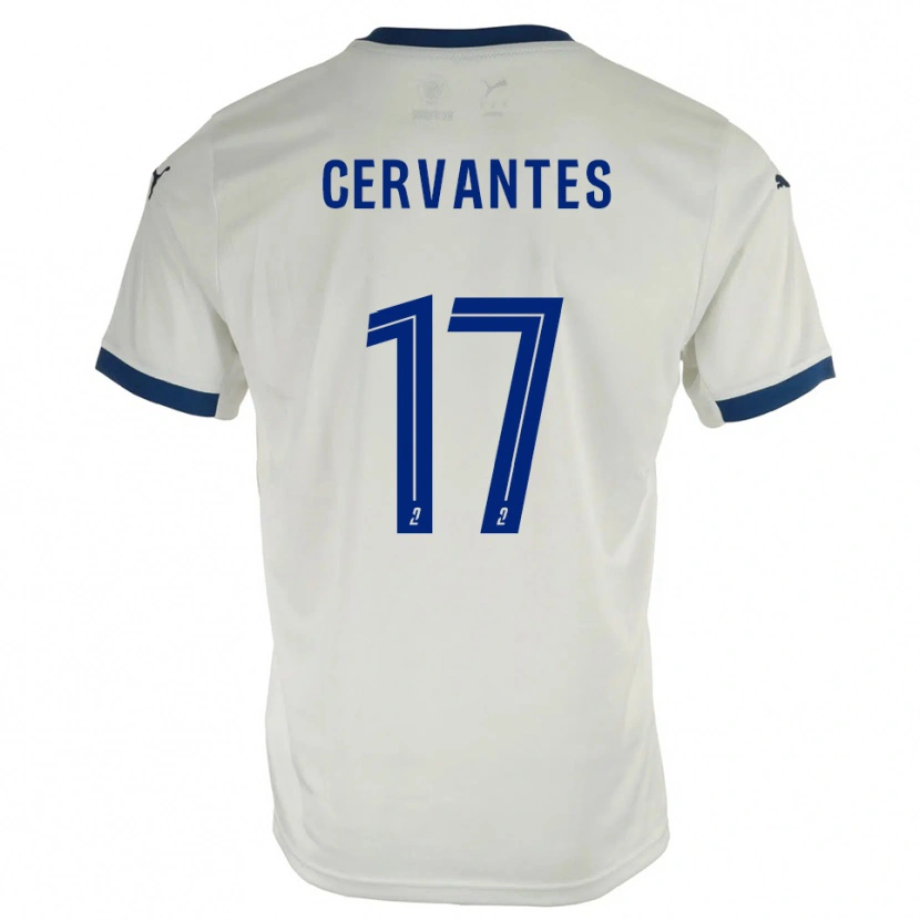 Danxen Hombre Camiseta Noa Cervantes #17 Blanco Azul 2ª Equipación 2025/26 La Camisa México