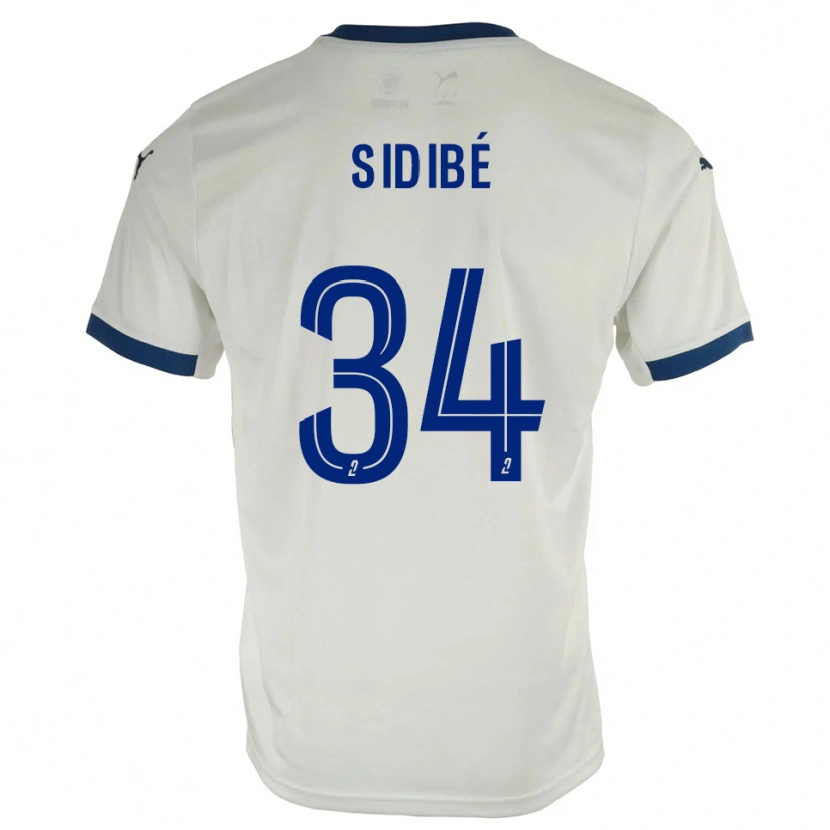 Danxen Hombre Camiseta Aly Sidibé #34 Blanco Azul 2ª Equipación 2025/26 La Camisa México
