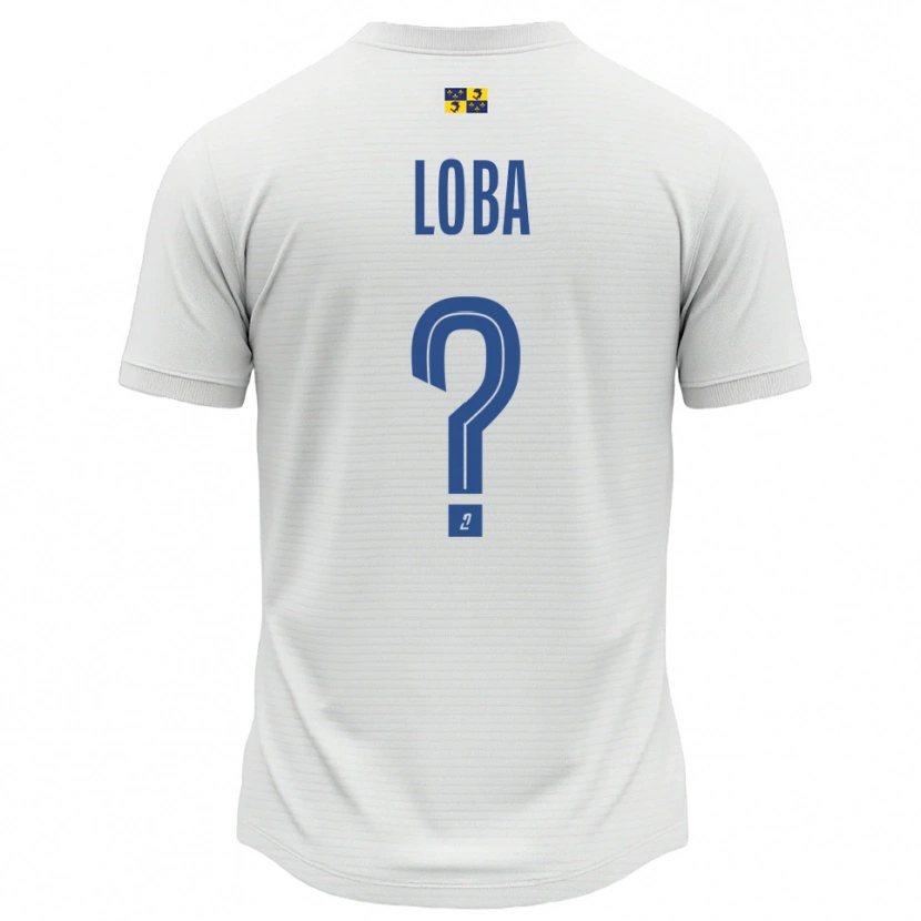Danxen Hombre Camiseta Nathiau Loba #0 Blanco Azul 2ª Equipación 2025/26 La Camisa México