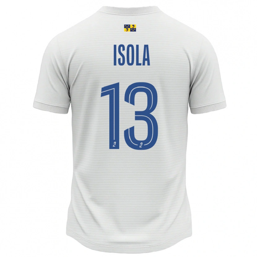 Danxen Hombre Camiseta Baptiste Isola #13 Blanco Azul 2ª Equipación 2025/26 La Camisa México