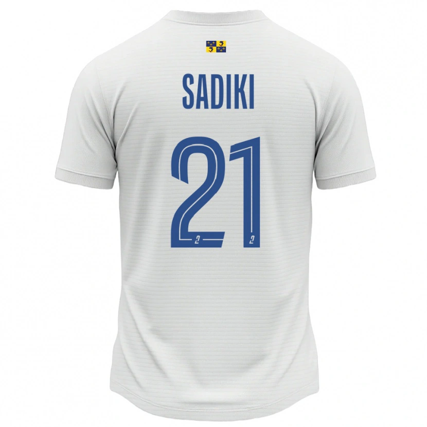 Danxen Hombre Camiseta Nehla Sadiki #21 Blanco Azul 2ª Equipación 2025/26 La Camisa México