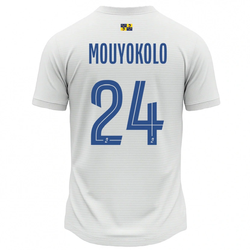 Danxen Hombre Camiseta Loris Mouyokolo #24 Blanco Azul 2ª Equipación 2025/26 La Camisa México