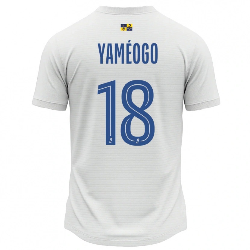 Danxen Hombre Camiseta Bachirou Yaméogo #18 Blanco Azul 2ª Equipación 2025/26 La Camisa México