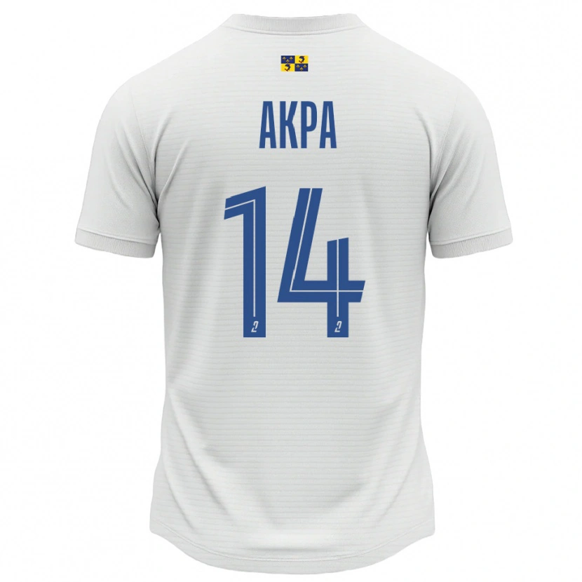 Danxen Hombre Camiseta Mara Akpa #14 Blanco Azul 2ª Equipación 2025/26 La Camisa México