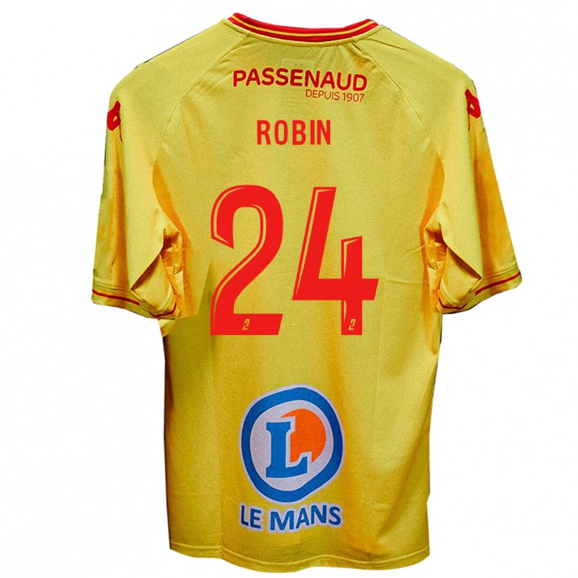 Danxen Hombre Camiseta Milan Robin #24 Amarillo 2ª Equipación 2025/26 La Camisa México